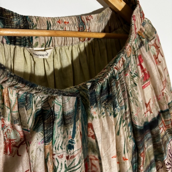 NWOT Runaway Bicycle Cara Silk Skirt, Printed - Raw Silk - Picture 9 of 16
